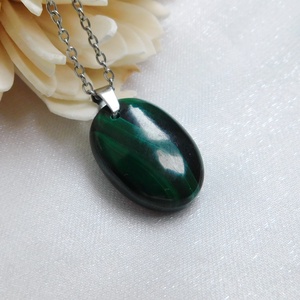 Malachit medál - ékszer - nyaklánc - medál - Meska.hu