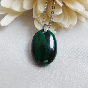 Malachit medál - ékszer - nyaklánc - medál - Meska.hu