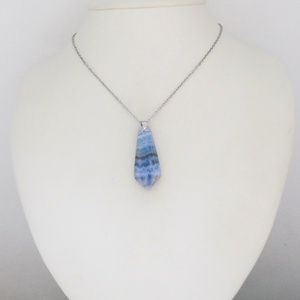 Kék kalcit medál - ékszer - nyaklánc - medálos nyaklánc - Meska.hu