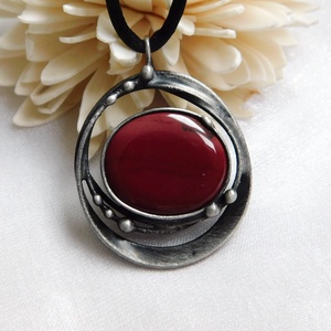 Mookait jáspis medál  - ékszer - nyaklánc - medálos nyaklánc - Meska.hu