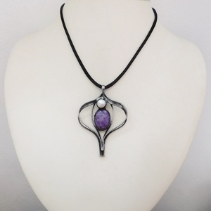 Csaroit medál folyami gyönggyel - ékszer - nyaklánc - medálos nyaklánc - Meska.hu