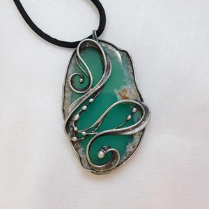 Achát medál - ékszer - nyaklánc - medál - Meska.hu