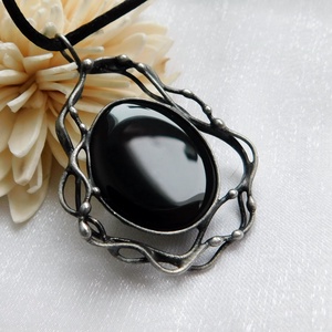 Ónix nyaklánc - Meska.hu