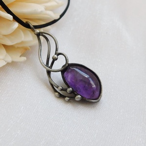 Ametiszt nyaklánc - Meska.hu