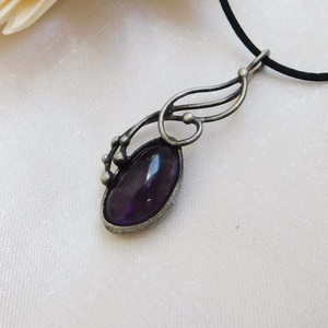 Ametiszt nyaklánc - ékszer - nyaklánc - medál - Meska.hu