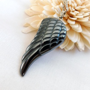 Hematit szárny medál - ékszer - kitűző és bross - Meska.hu