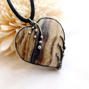 Aragonit szív medál  - Meska.hu