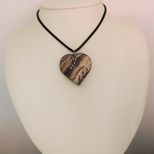 Aragonit szív medál  - ékszer - nyaklánc - medál - Meska.hu