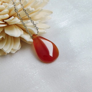 Karneol medál - ékszer - nyaklánc - medál - Meska.hu
