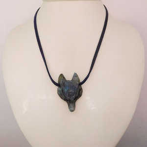Labradorit farkas nyaklánc - ékszer - nyaklánc - medál - Meska.hu