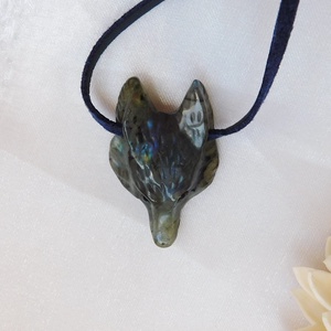 Labradorit farkas nyaklánc - ékszer - nyaklánc - medál - Meska.hu