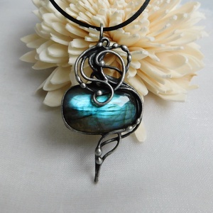 Labradorit medál - ékszer - nyaklánc - medálos nyaklánc - Meska.hu