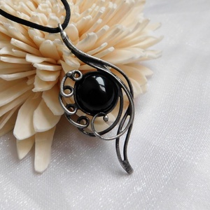 Ónix nyaklánc, Ékszer, Nyaklánc, Medál, Ötvös, Fémmegmunkálás, MESKA