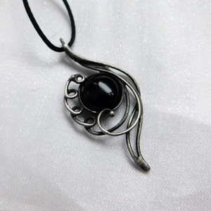 Ónix nyaklánc - ékszer - nyaklánc - medál - Meska.hu