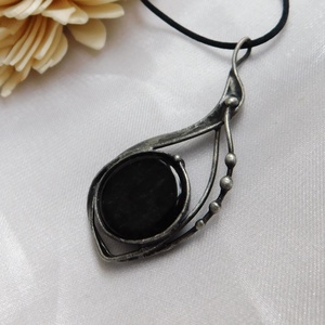 Arany obszidián medál - ékszer - nyaklánc - medál - Meska.hu