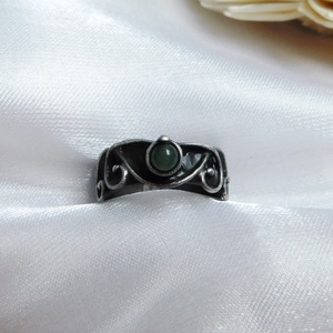Jáde gyűrű - ékszer - gyűrű - szoliter gyűrű - Meska.hu