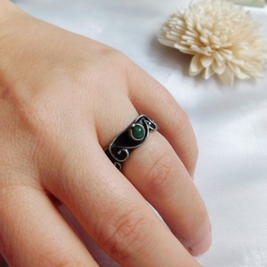 Jáde gyűrű - ékszer - gyűrű - szoliter gyűrű - Meska.hu