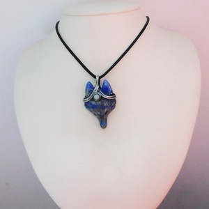 Lápisz farkas medál amazonittal - ékszer - nyaklánc - medál - Meska.hu