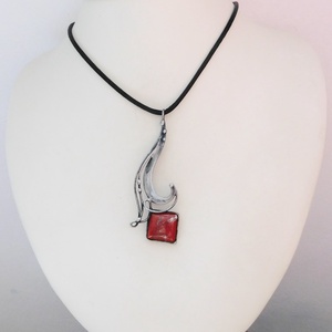 Vörös jáspis medál  - ékszer - nyaklánc - medálos nyaklánc - Meska.hu