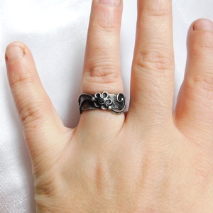 Fekete gyémánt gyűrű - ékszer - gyűrű - szoliter gyűrű - Meska.hu