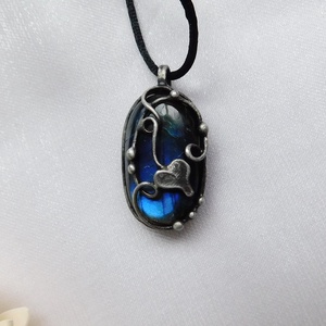 Labradorit medál - ékszer - nyaklánc - medálos nyaklánc - Meska.hu