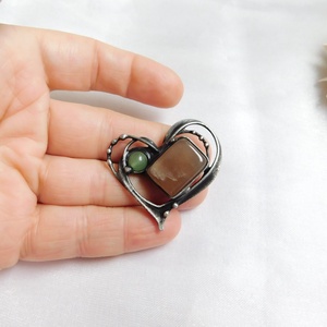 Holdkő bross / kitűző aventurinnal - ékszer - kitűző és bross - Meska.hu