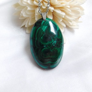 Malachit medál - ékszer - nyaklánc - medál - Meska.hu