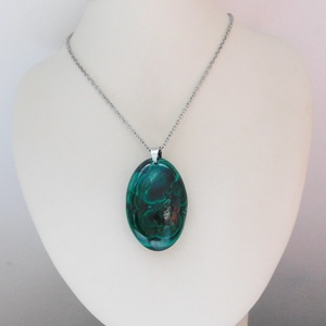 Malachit medál - ékszer - nyaklánc - medál - Meska.hu