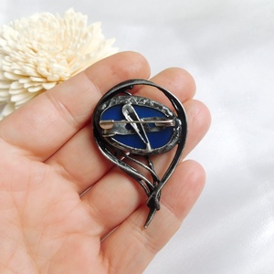 Achát bross / kitűző - ékszer - kitűző és bross - Meska.hu