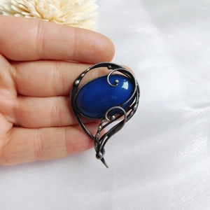 Achát bross / kitűző - ékszer - kitűző és bross - Meska.hu