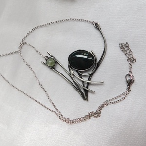 Heliotróp nyakék prehnittel - ékszer - nyaklánc - medálos nyaklánc - Meska.hu