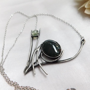 Heliotróp nyakék prehnittel - Meska.hu