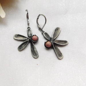 Rodonit fülbevaló - ékszer - fülbevaló - lógó fülbevaló - Meska.hu