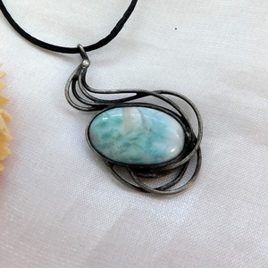 Larimár medál, Ékszer, Nyaklánc, Medál, Ékszerkészítés, Ötvös, MESKA