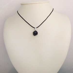 Mini ametiszt medál - ékszer - nyaklánc - medál - Meska.hu