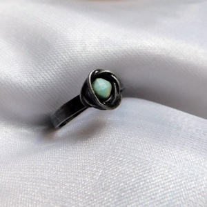 Amazonit gyűrű - ékszer - gyűrű - szoliter gyűrű - Meska.hu