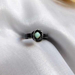 Amazonit gyűrű - ékszer - gyűrű - szoliter gyűrű - Meska.hu
