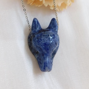 Szodalit farkas nyaklánc - ékszer - nyaklánc - medálos nyaklánc - Meska.hu