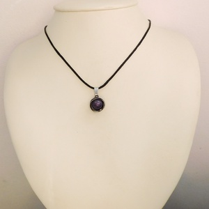 Mini ametiszt medál - ékszer - nyaklánc - medál - Meska.hu