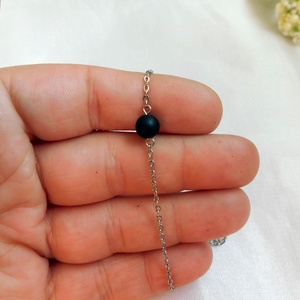 Matt ónix karkötő - ékszer - karkötő - karkötő medállal - Meska.hu