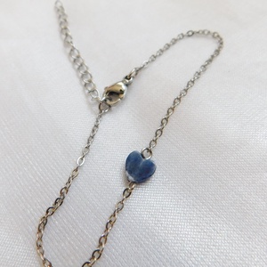 Acél karkötő szodalit gyönggyel, Ékszer, Nyaklánc, Medál, Fémmegmunkálás, Ékszerkészítés, MESKA