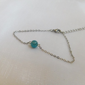 Acél karkötő apatittal - ékszer - nyaklánc - medál - Meska.hu