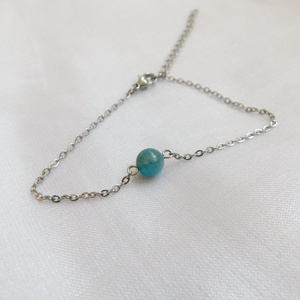 Acél karkötő apatittal, Ékszer, Nyaklánc, Medál, Fémmegmunkálás, Ékszerkészítés, MESKA