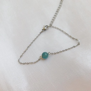 Acél karkötő apatittal - ékszer - nyaklánc - medál - Meska.hu