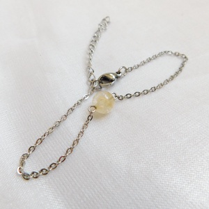 Acél karkötő citrinnel - ékszer - nyaklánc - medál - Meska.hu