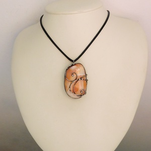 Karneol medál - ékszer - nyaklánc - medálos nyaklánc - Meska.hu