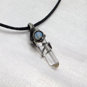 Hegyikristály medál opalittal, Ékszer, Nyaklánc, Medálos nyaklánc, Ékszerkészítés, Ötvös, MESKA