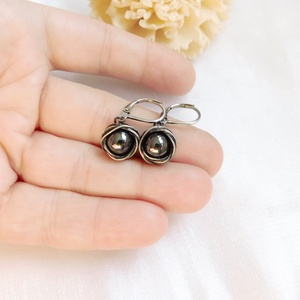 Hematit fülbevaló - ékszer - fülbevaló - lógó fülbevaló - Meska.hu