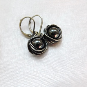 Hematit fülbevaló, Ékszer, Fülbevaló, Lógó fülbevaló, Ékszerkészítés, Ötvös, MESKA