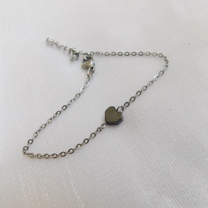 Acél karkötő hematittal, Ékszer, Nyaklánc, Medál, Fémmegmunkálás, Ékszerkészítés, MESKA